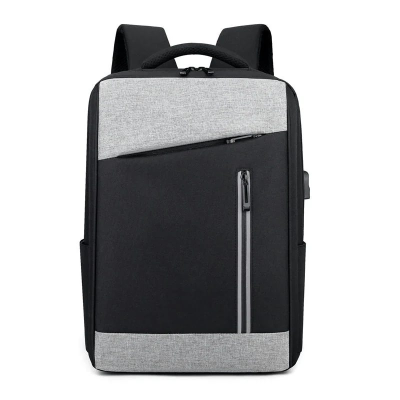 Band-Trim Backpack with Diagonal Front Zip FF-134 by Feima Bag