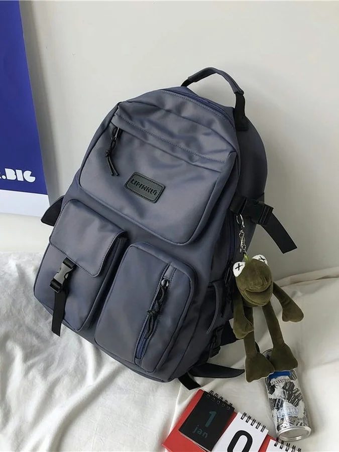 PU Backpack with Buckle Flap and Vertical Zip Pocket FF-201 by Feima Bag