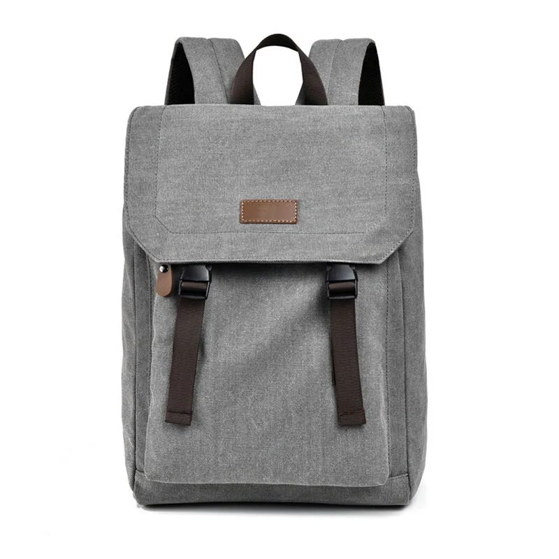 Canvas Flap Backpack with Buckle Straps FF-207 by Feima Bag