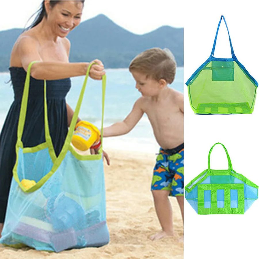 Mesh beach tote with small upper pocket FB-005 by Feima Bag