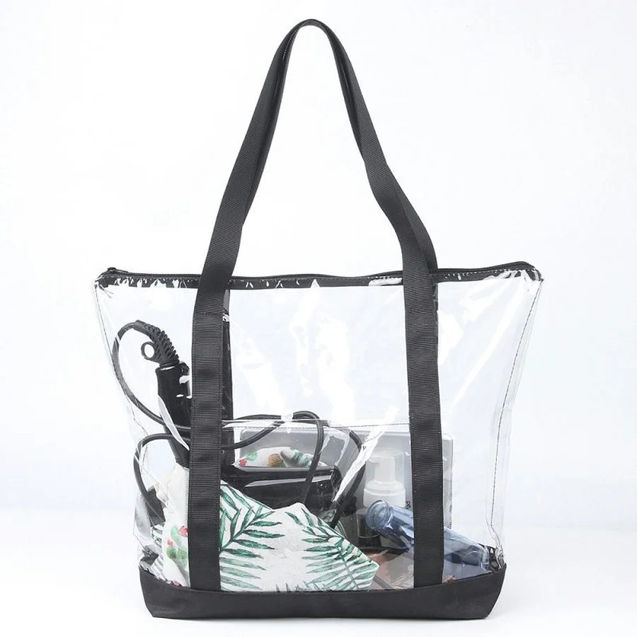 Clear tote with long webbing handles FB-010 by Feima Bag