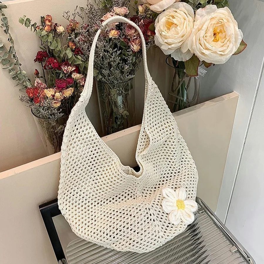 Daisy Knit Beach Shoulder Bag FB-027 by Feima Bag