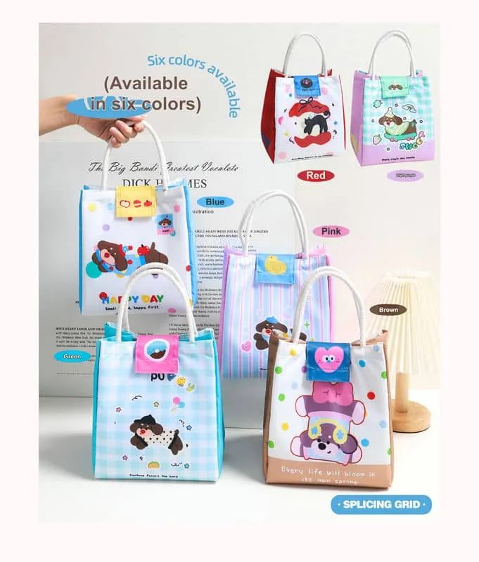 Printed Lunch Tote with Rope Handles FK-082 by Feima Bag