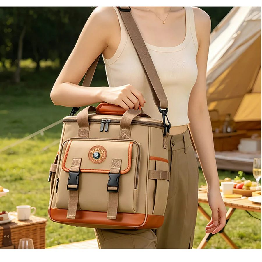 Upright Cooler Bag with Twin Front Straps FK-086 by Feima Bag