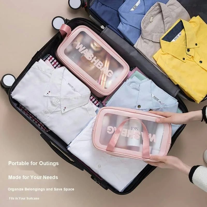 Three Piece Clear Zip Travel Bag Set FI-041A by Feima Bag