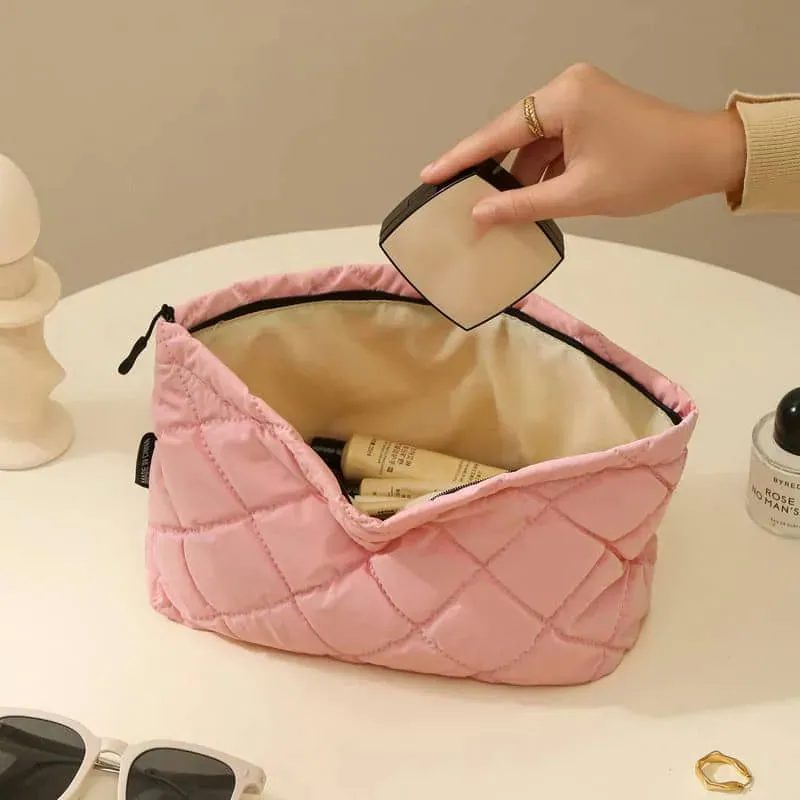 Pastel Quilted Zip Cosmetic Pouch FJ-065A by Feima Bag