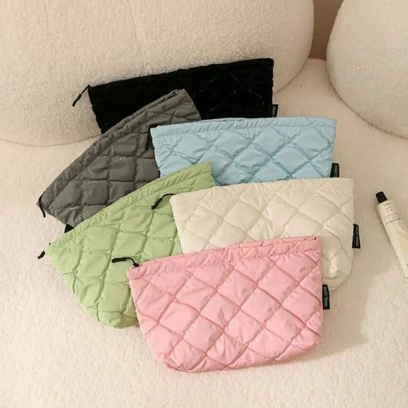 Pastel Quilted Zip Cosmetic Pouch FJ-065A by Feima Bag