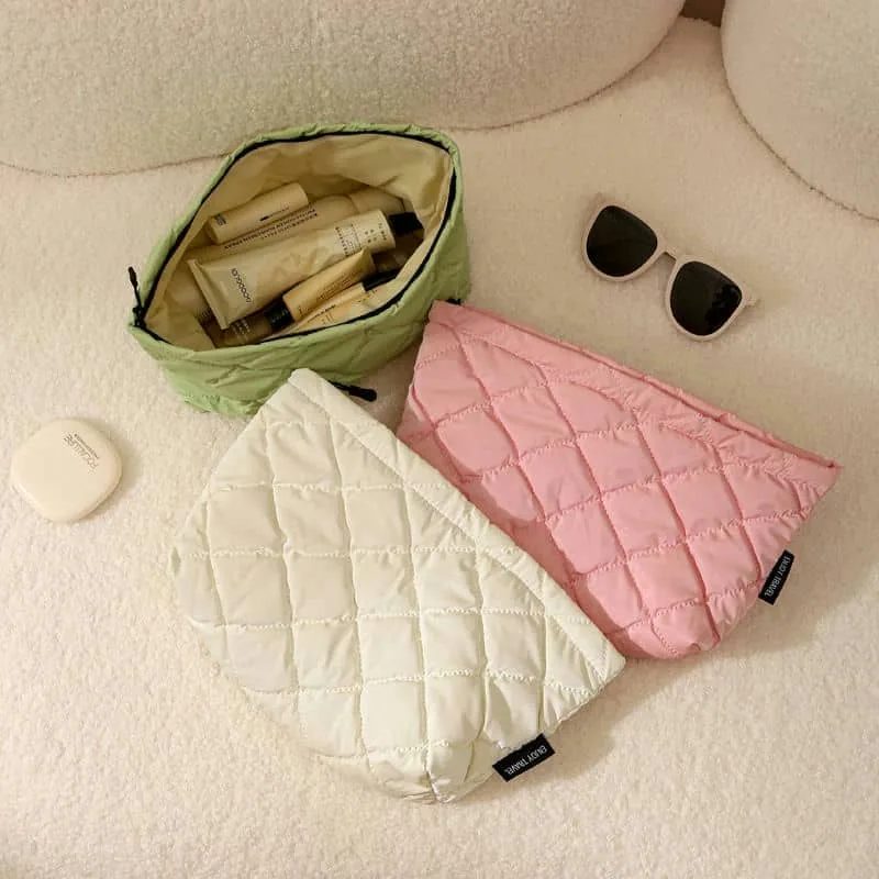 Pastel Quilted Zip Cosmetic Pouch FJ-065A by Feima Bag