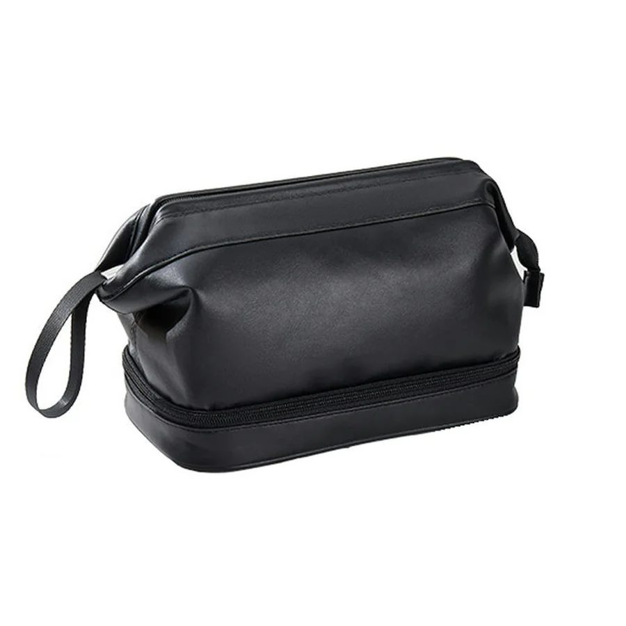 Two Level PU Toiletry Bag with Carry Loop FJ-072 by Feima Bag