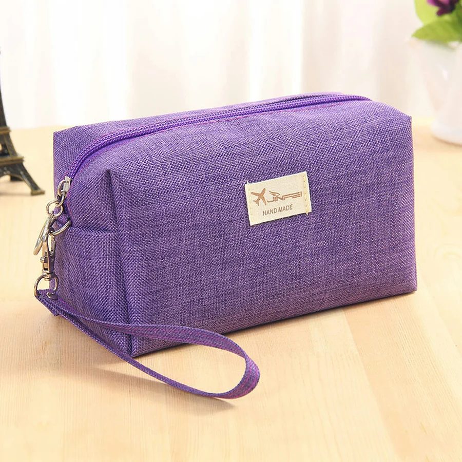 Fabric Cosmetic Pouch with Clipped Wrist Loop FJ-080 by Feima Bag