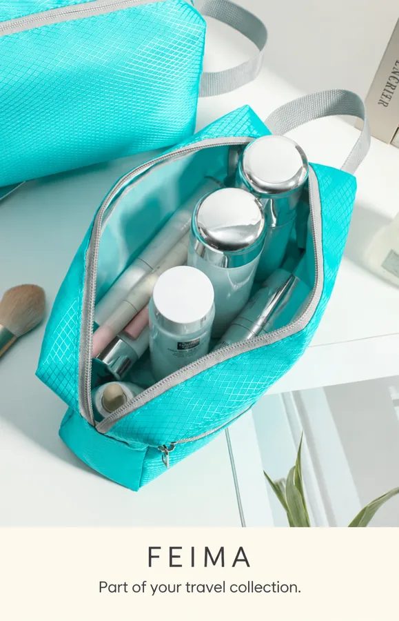 Diamond-Surface Cosmetic Pouch with Side Loop FJ-088 by Feima Bag