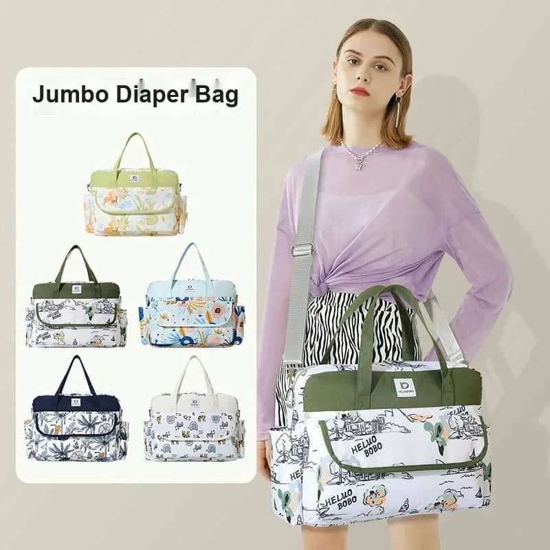 Printed Tote with Mint Green Handles FM-006A by Feima Bag