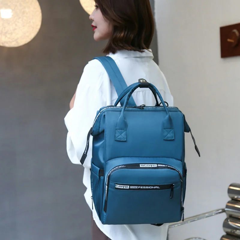 Diaper Backpack with Lettered Zip Trim FM-022 by Feima Bag
