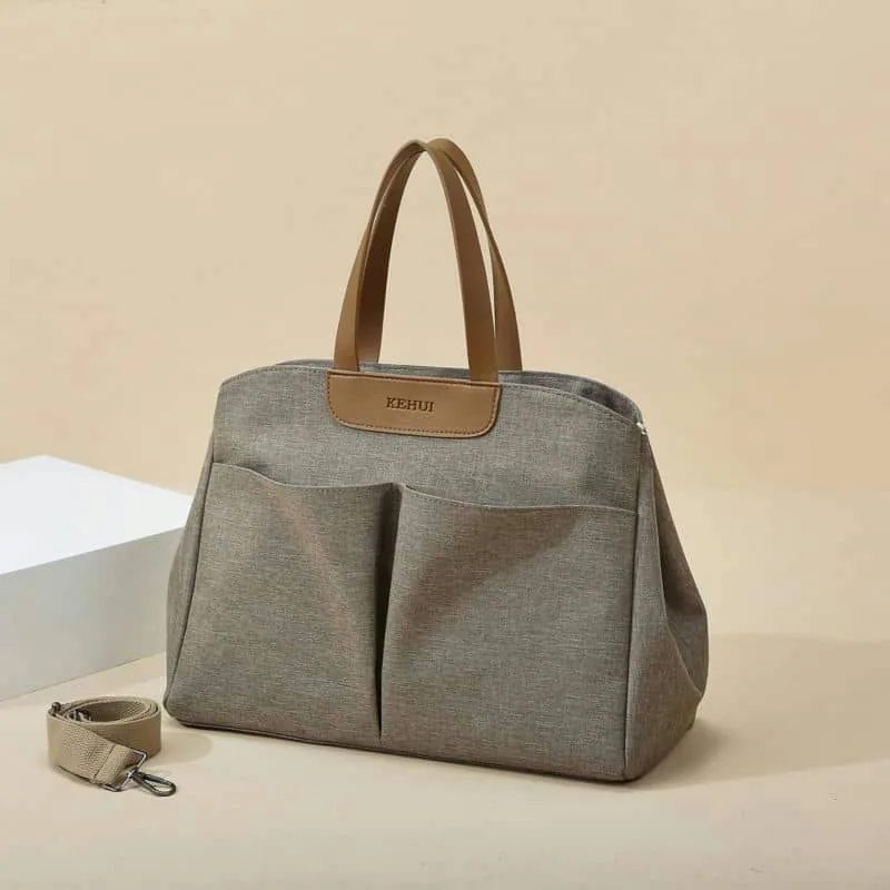 Grey Diaper Bag with Wide Opening FM-061A by Feima Bag