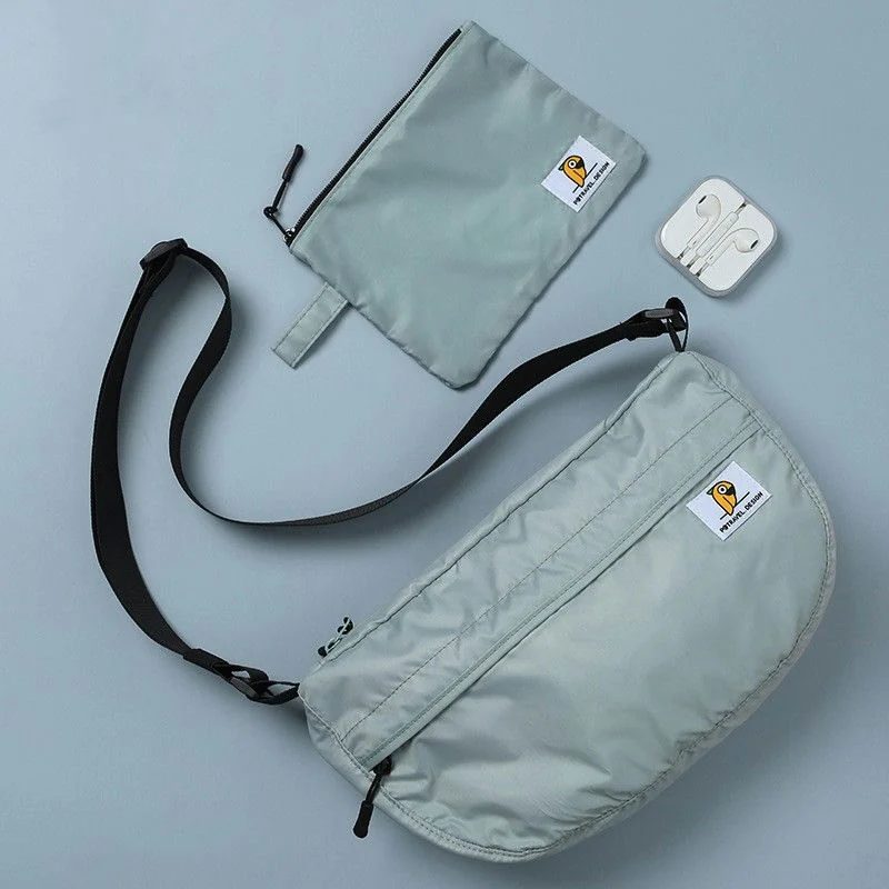 Curved shoulder bag with a separate zip pouch FA-092 by Feima Bag