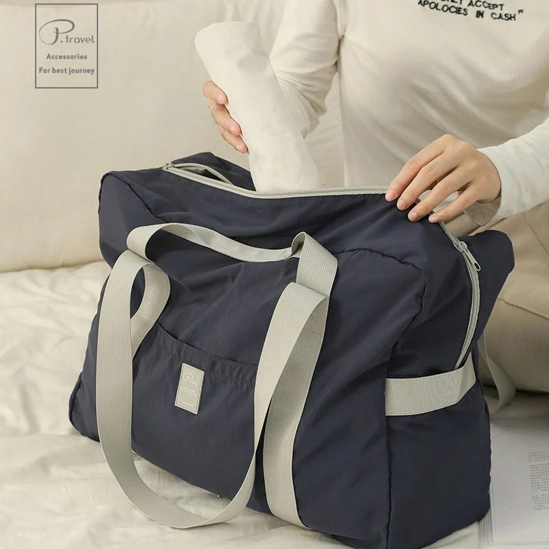 Folding Travel Tote with Side Pockets FA-093 by Feima Bag