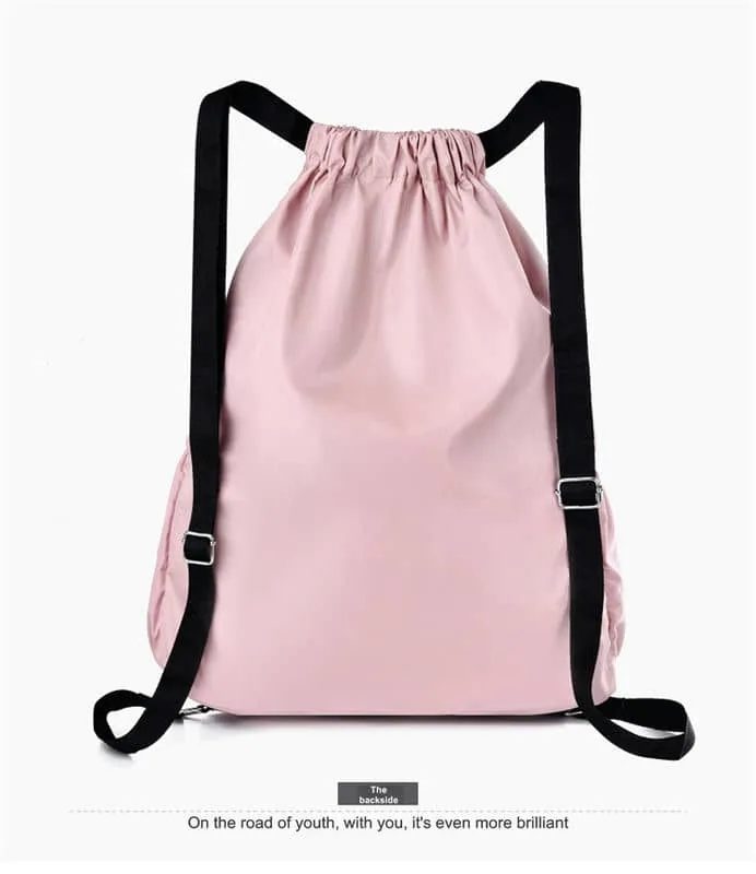 Drawstring Backpack with Front and Side Pockets FS-018A by Feima Bag