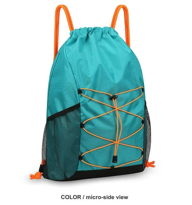 Drawstring Backpack with Contrast Cord Lacing FS-024A by Feima Bag
