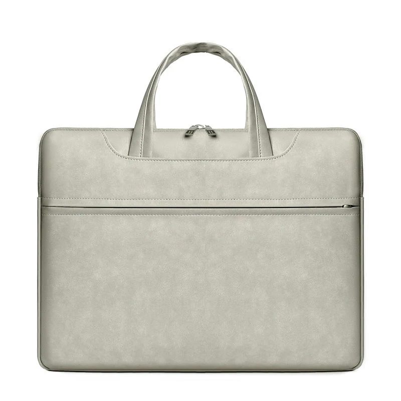 Slim PU Laptop Bag with Handles and Shoulder Strap FD-068 by Feima Bag