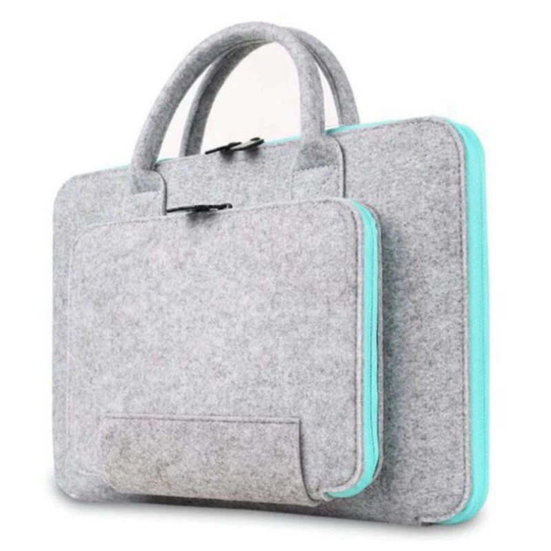 Felt Laptop Bag with Contrast Zip Edges FD-085 by Feima Bag