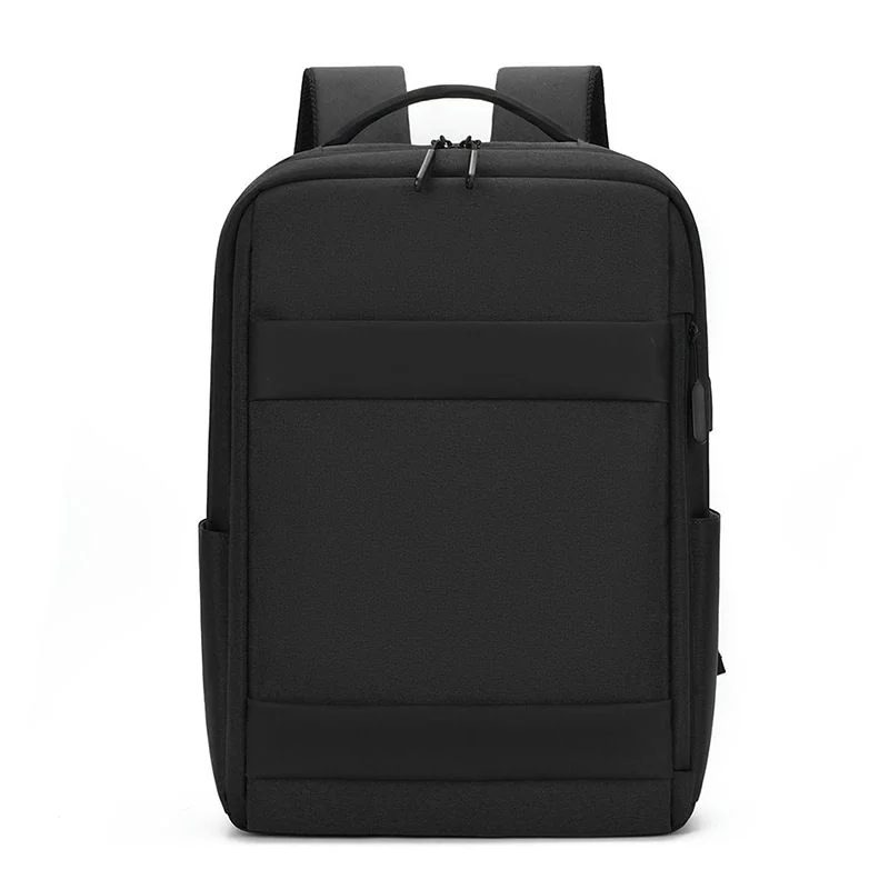 Black Backpack with Twin Front Bands FD-093 by Feima Bag
