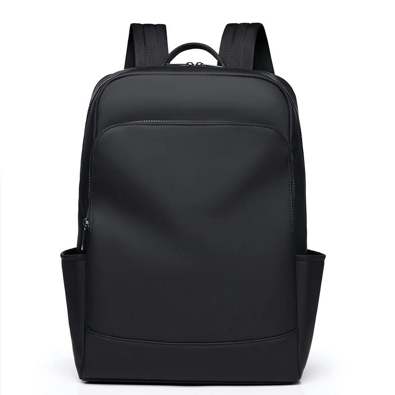 Slim Black Backpack with Front Zip Pockets FD-097 by Feima Bag