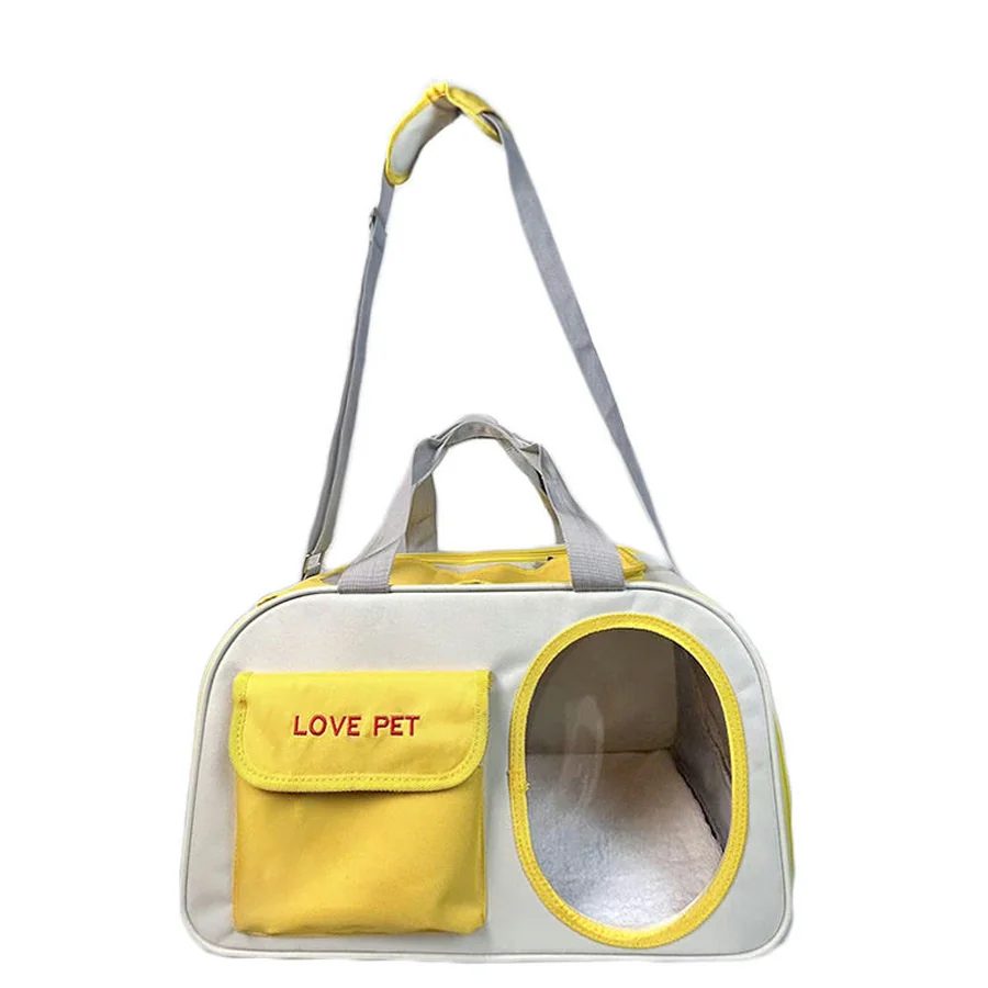 Pet Carrier with Oval Front Window and Flap Pocket FP-012 by Feima Bag