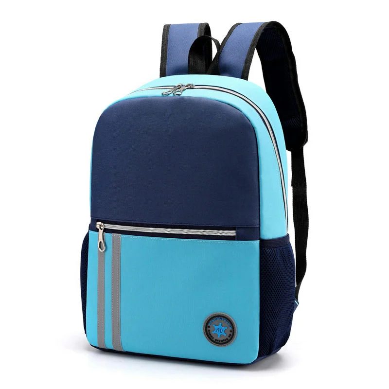 Colour-Block School Backpack with Twin Stripes FG-046 by Feima Bag