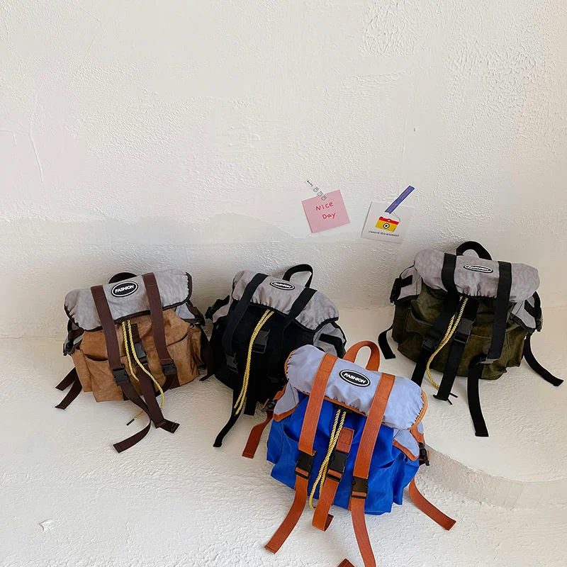 Flap school backpack with two buckle straps FG-076 by Feima Bag