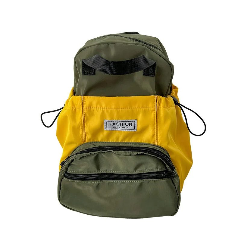 Two Tone School Backpack with Front Zip Pocket FG-091 by Feima Bag