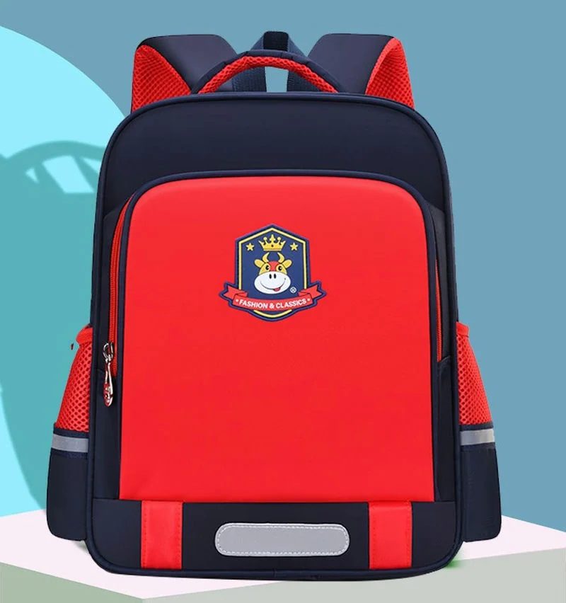 Two-Size School Backpack with Contrast Front Panel FG-096 by Feima Bag