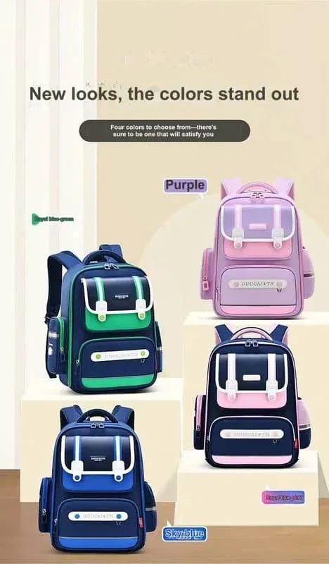 School Backpack with Flap and Zip Pockets FG-110 by Feima Bag