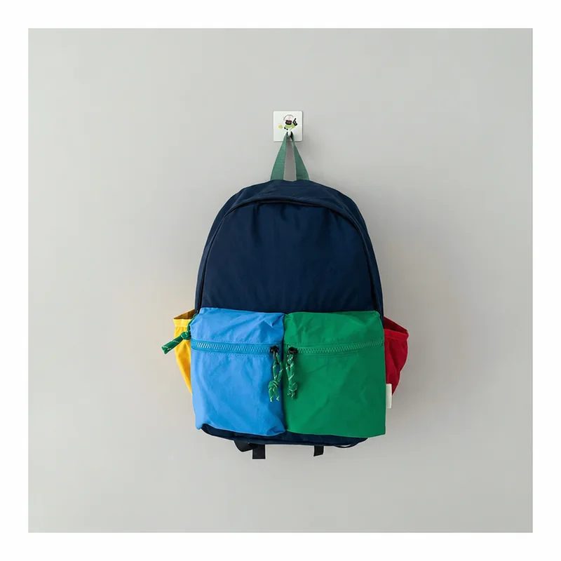School Backpack with Twin Colour Block Pockets FG-119 by Feima Bag