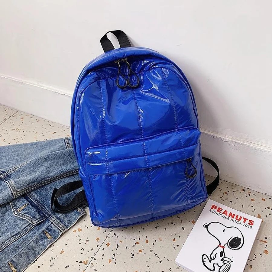 Glossy Backpack with Stitched Front Panels FBB-018 by Feima Bag