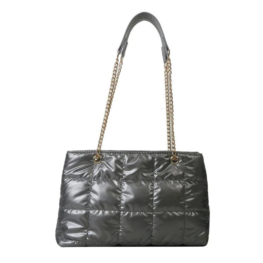 Square Quilted Shoulder Bag with Chain Handles FBB-023 by Feima Bag