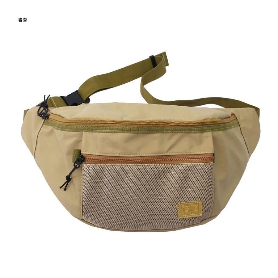 Curved Belt Bag with Mesh Front Zip Pocket FE-114 by Feima Bag