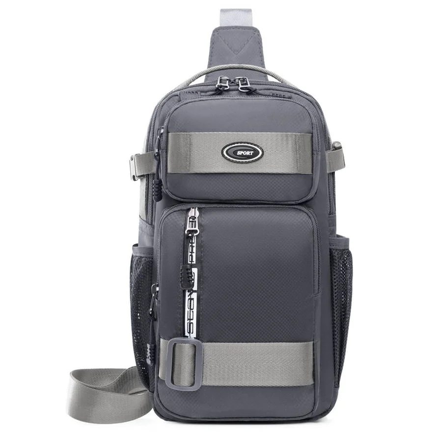 Nylon Sling Bag with Stacked Front Pockets FE-129 by Feima Bag