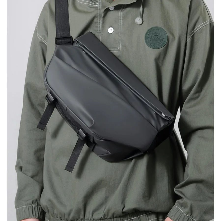 Angular shoulder bag with folded upper cover FE-134 by Feima Bag
