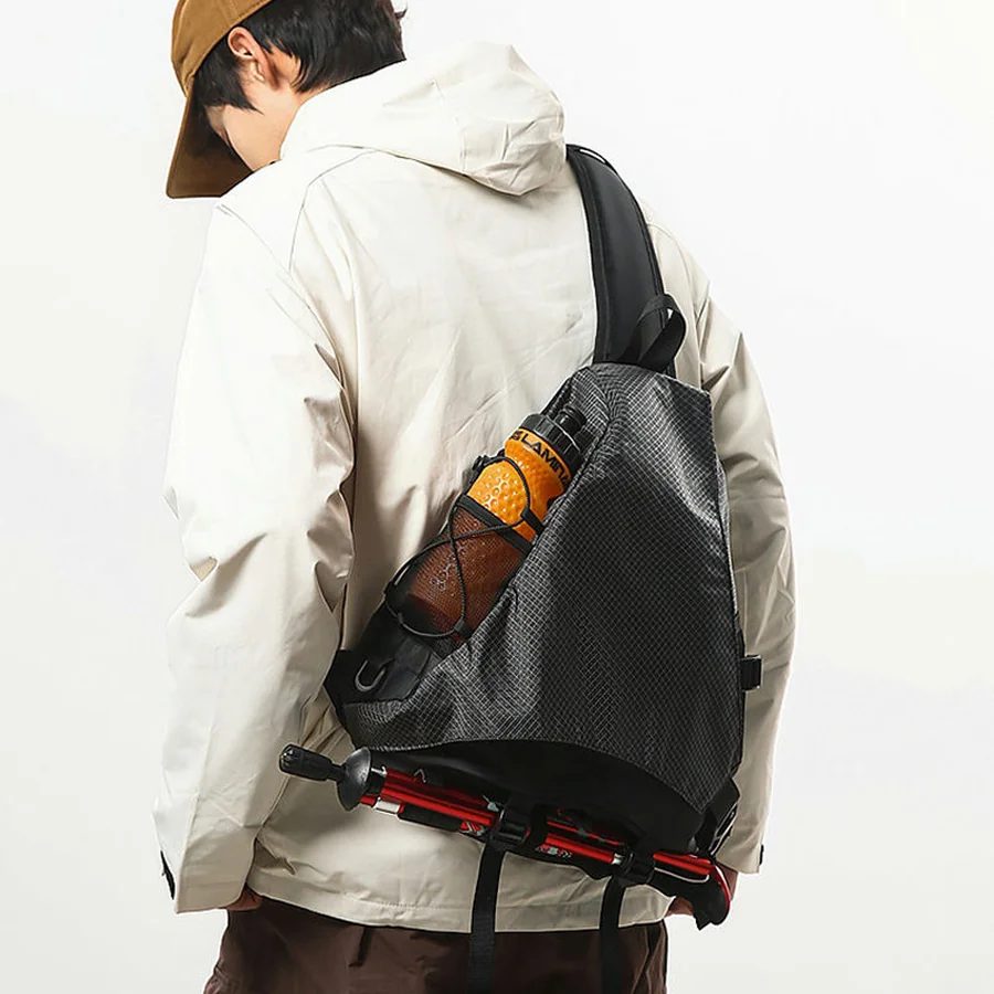 Shoulder bag with external cord lacing FE-135 by Feima Bag