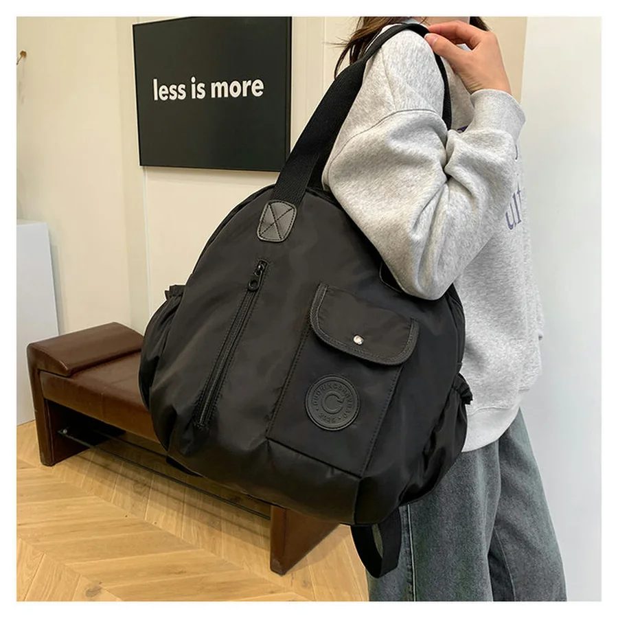 Shoulder Bag with Front Zip and Flap Pockets FE-140 by Feima Bag
