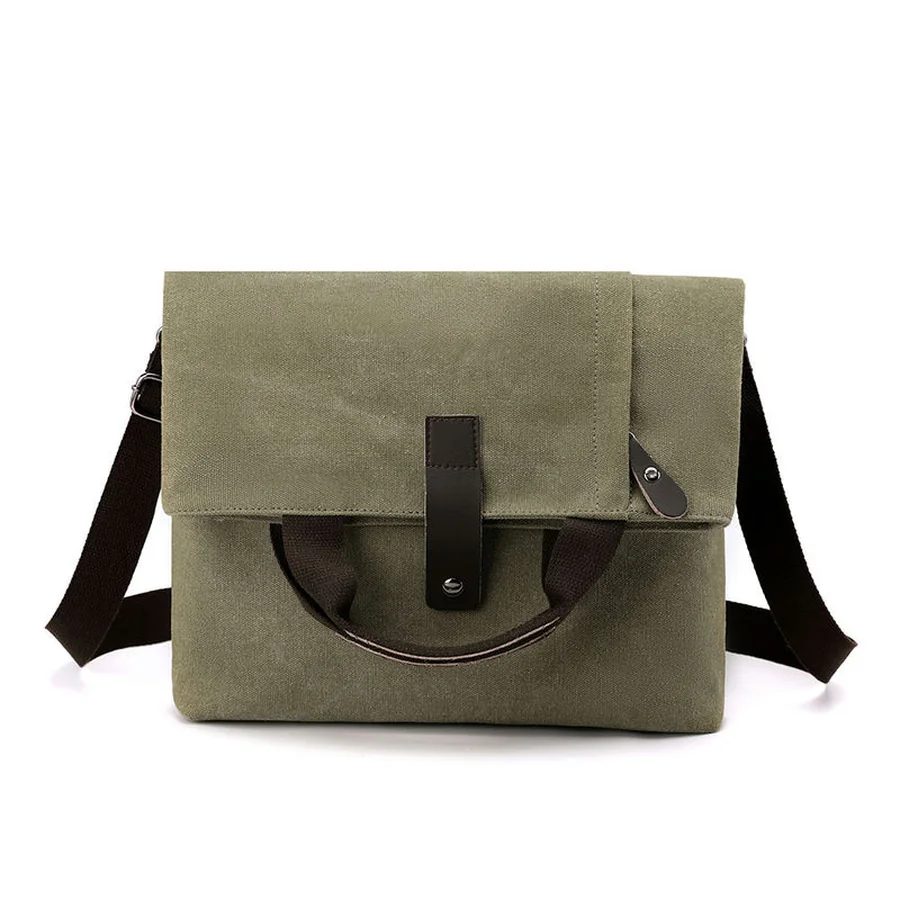Canvas Flap Bag with Short Handles and a Long Strap FE-150 by Feima Bag