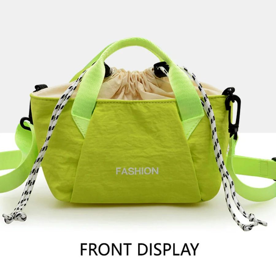 Nylon Mini Tote with Contrast Drawstring Collar FE-160 by Feima Bag