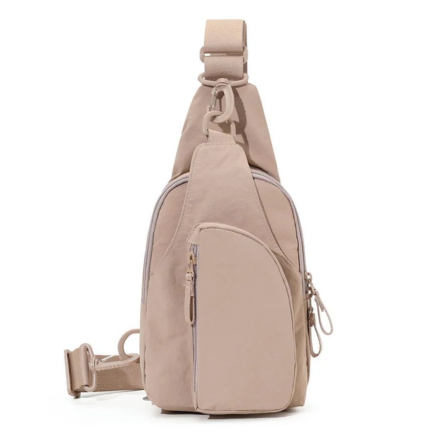 Tapered Sling Bag with Curved Front Zip Panel FE-166 by Feima Bag