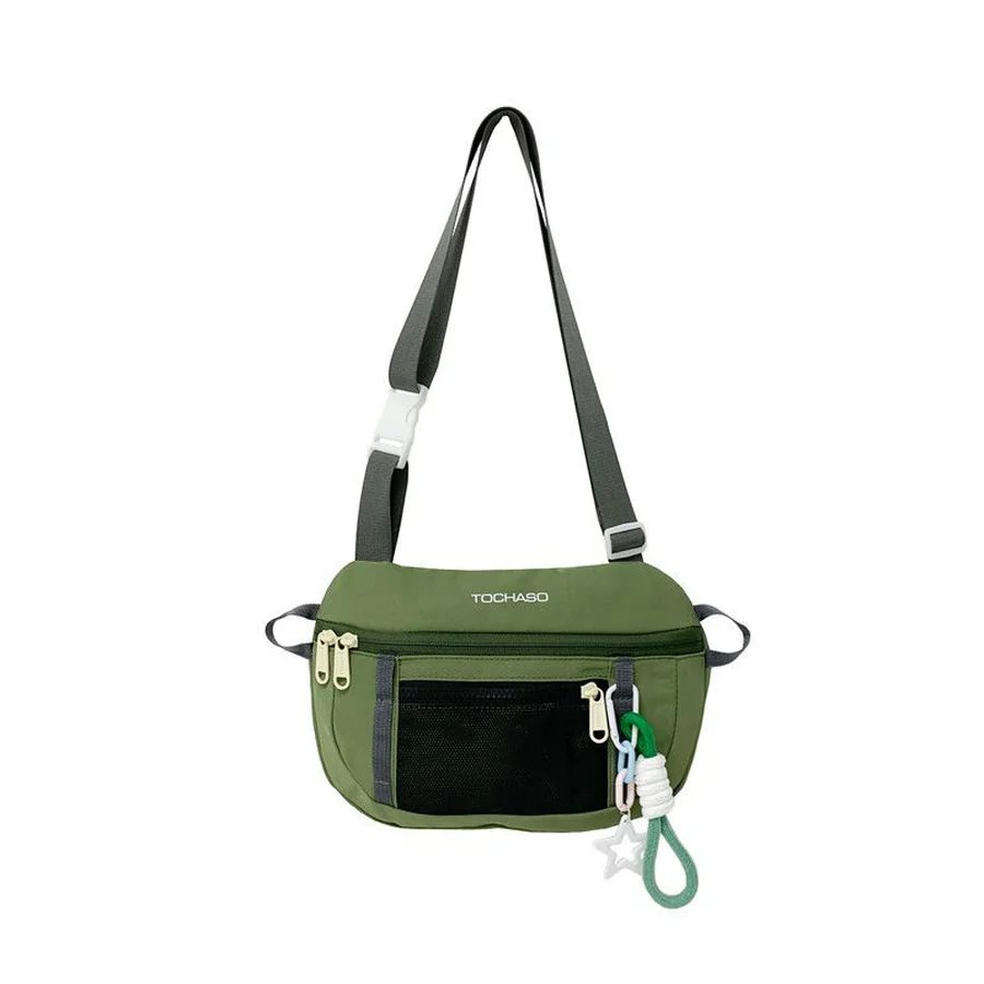 Mesh-Pocket Crossbody with Side-Release Strap Buckle FKS-016 by Feima Bag