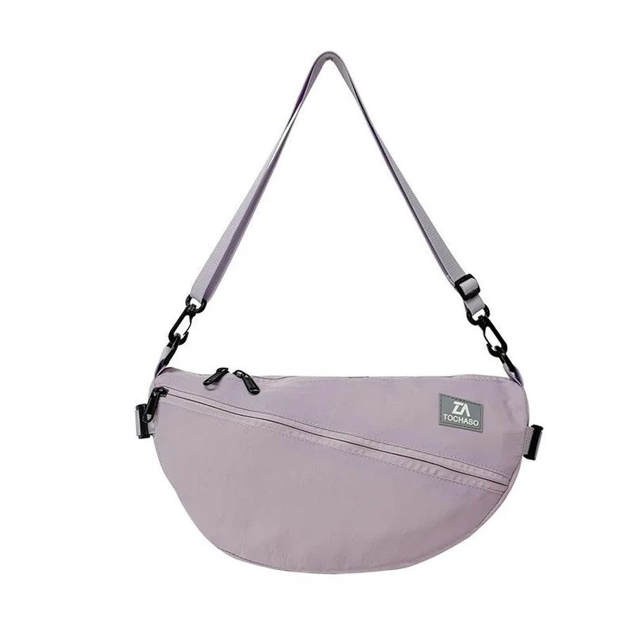 Half-Moon Crossbody with Diagonal Front Zip FKS-020 by Feima Bag