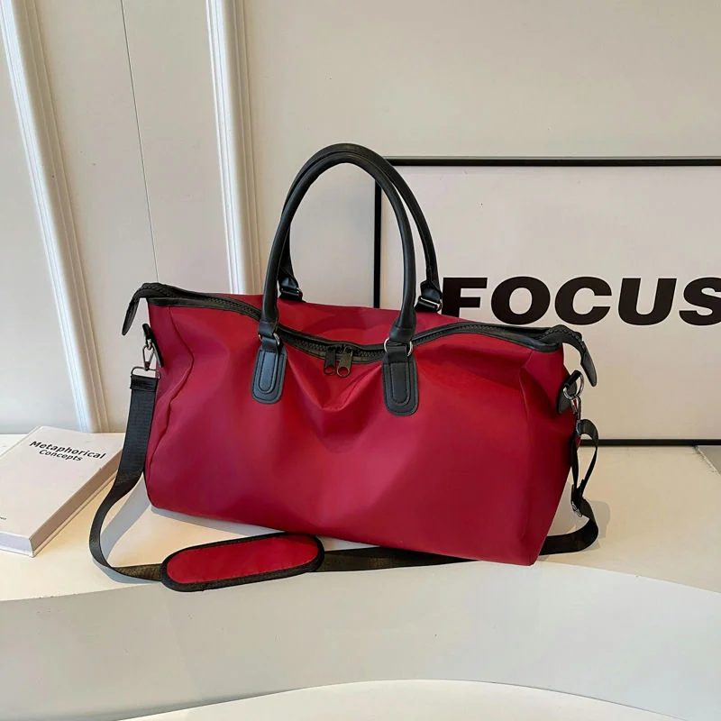 Plain-Front Duffel with Smooth Loop Handles FC-065 by Feima Bag