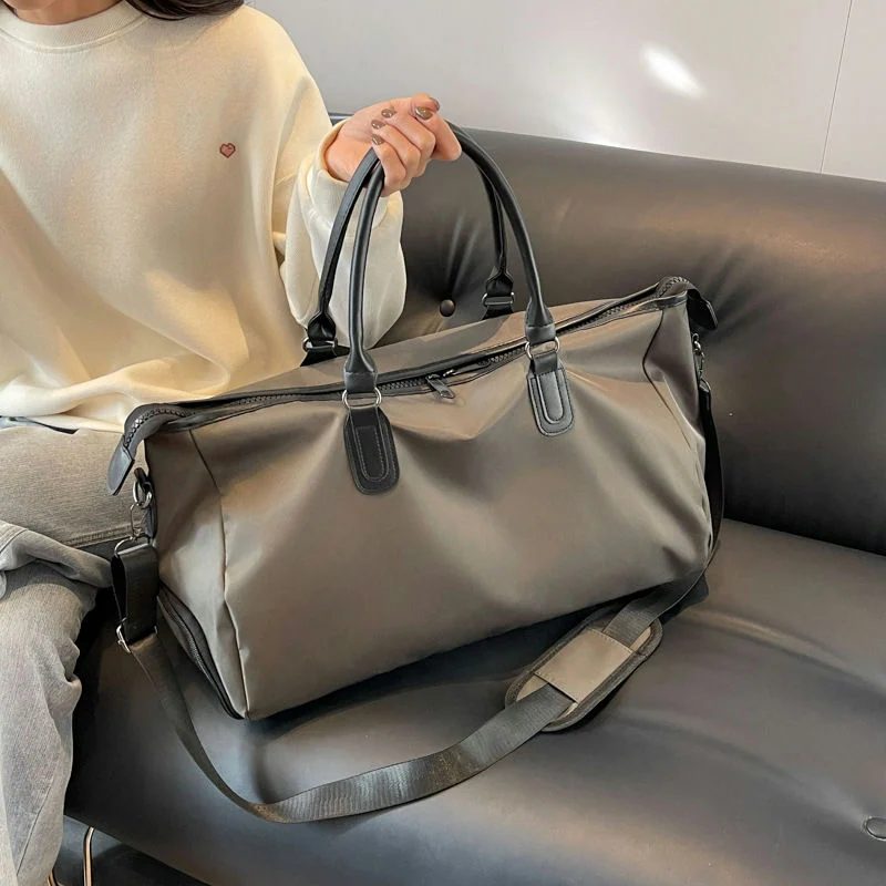 Plain-Front Duffel with Smooth Loop Handles FC-065 by Feima Bag