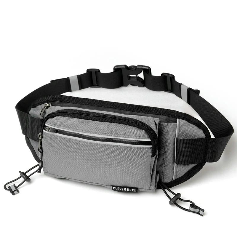 Waist bag with layered front zip pockets FS-008 by Feima Bag