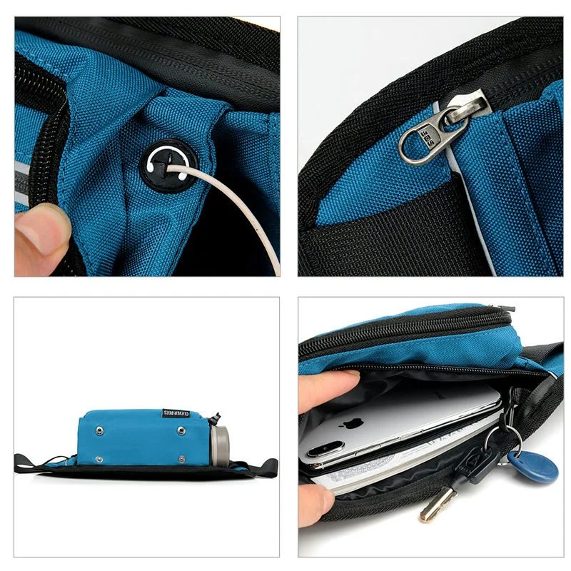 Waist bag with layered front zip pockets FS-008 by Feima Bag