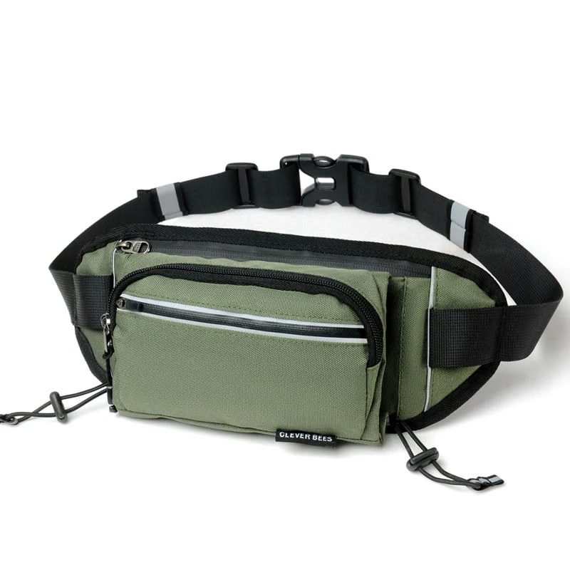 Waist bag with layered front zip pockets FS-008 by Feima Bag